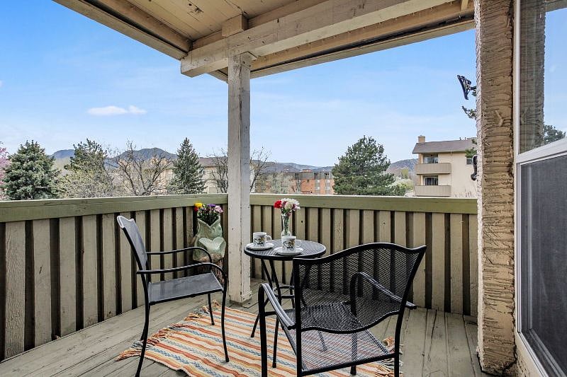 Downstairs deck with views