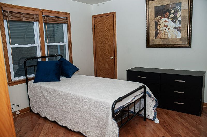 3rd bedroom - Twin Bed. this room had 3 night stands, a full dresser, and smart tv included in the room. Bedroom has it's own private code lock