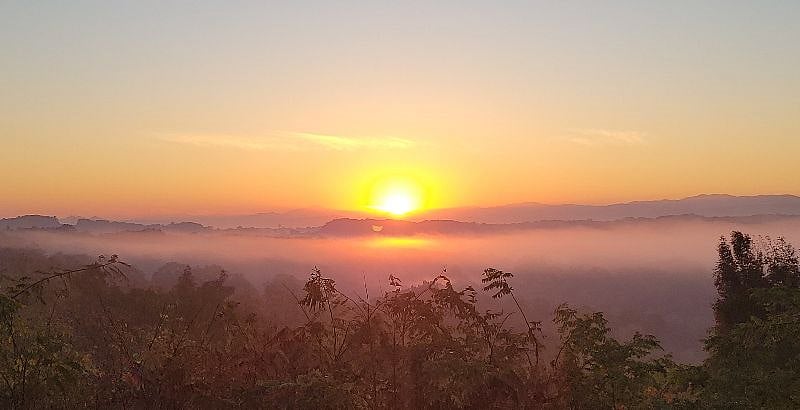 Sunrise over the Smokies (view from front of guest home)