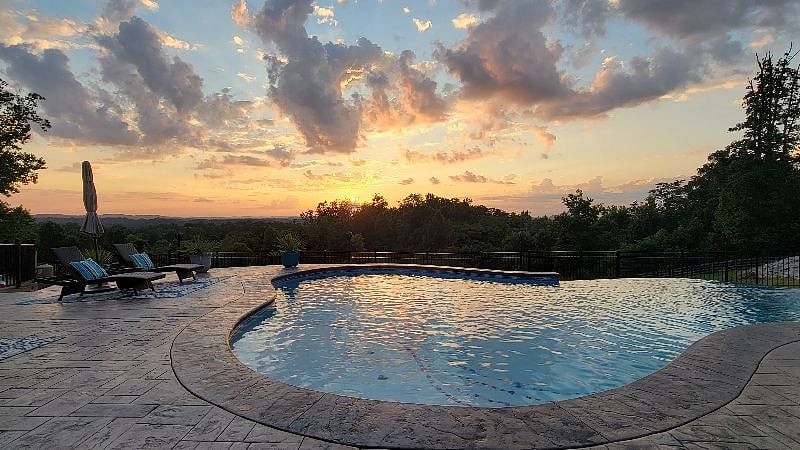 Pool is for owner use only due to insurance constraints, however it is lovely to look at from your back patio.