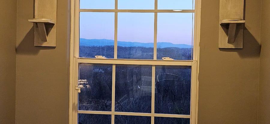 Smoky mountains view from living room windows