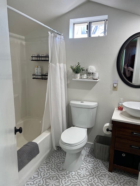 Shower and bathtub
