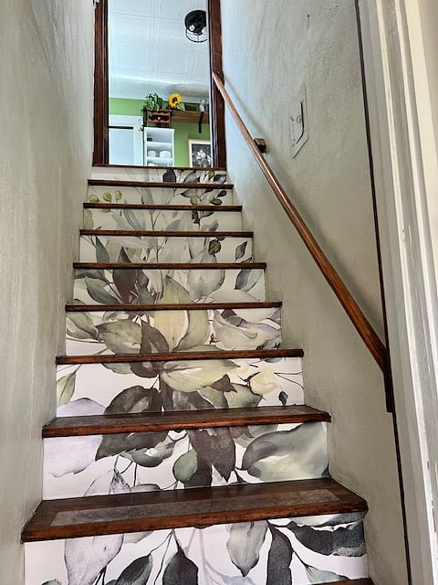 Your private staircase to living area. Steep.