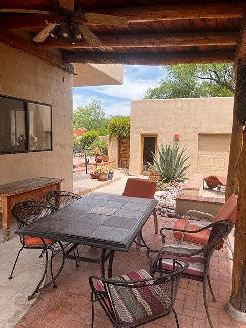 View from Side Patio Outside Kitchen