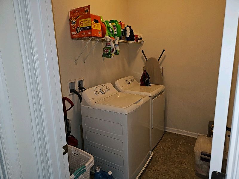 Laundry room on bedroom level
