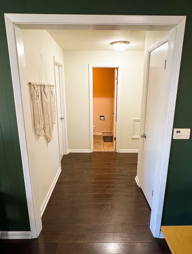 Hallway: Guest bedroom to the left & primary bedroom to the right