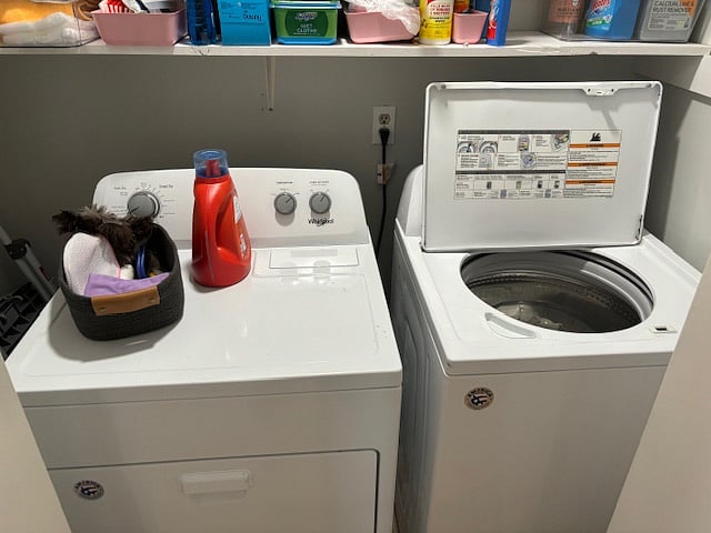 Right closet with washer/dryer