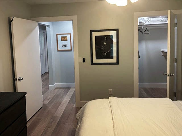 2nd bedroom large closet; full bath across the hallway