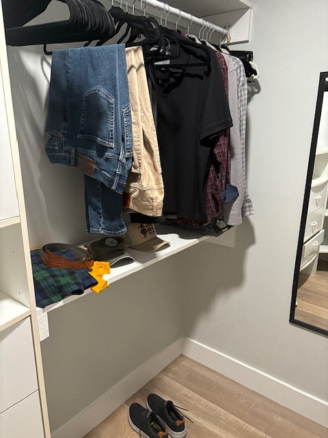 Additional hanging space and storage