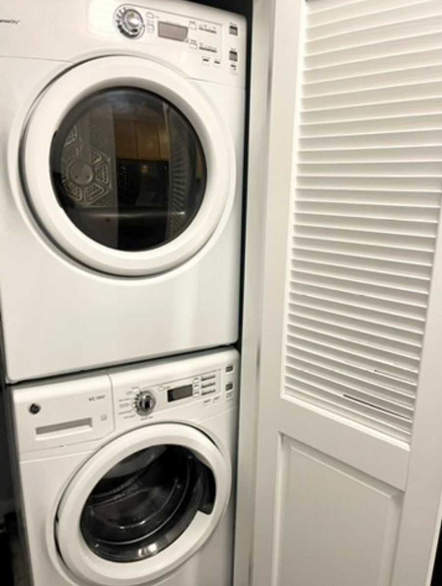 Washer and dryer inside your unit for quick convenience and access