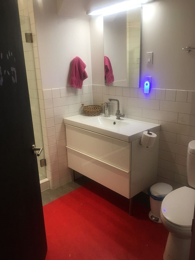 Bath with shower
