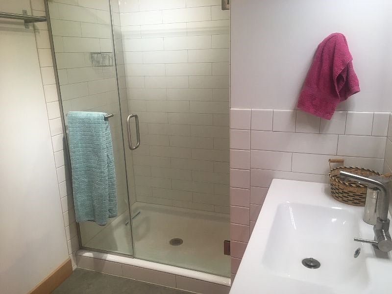 Bath with shower