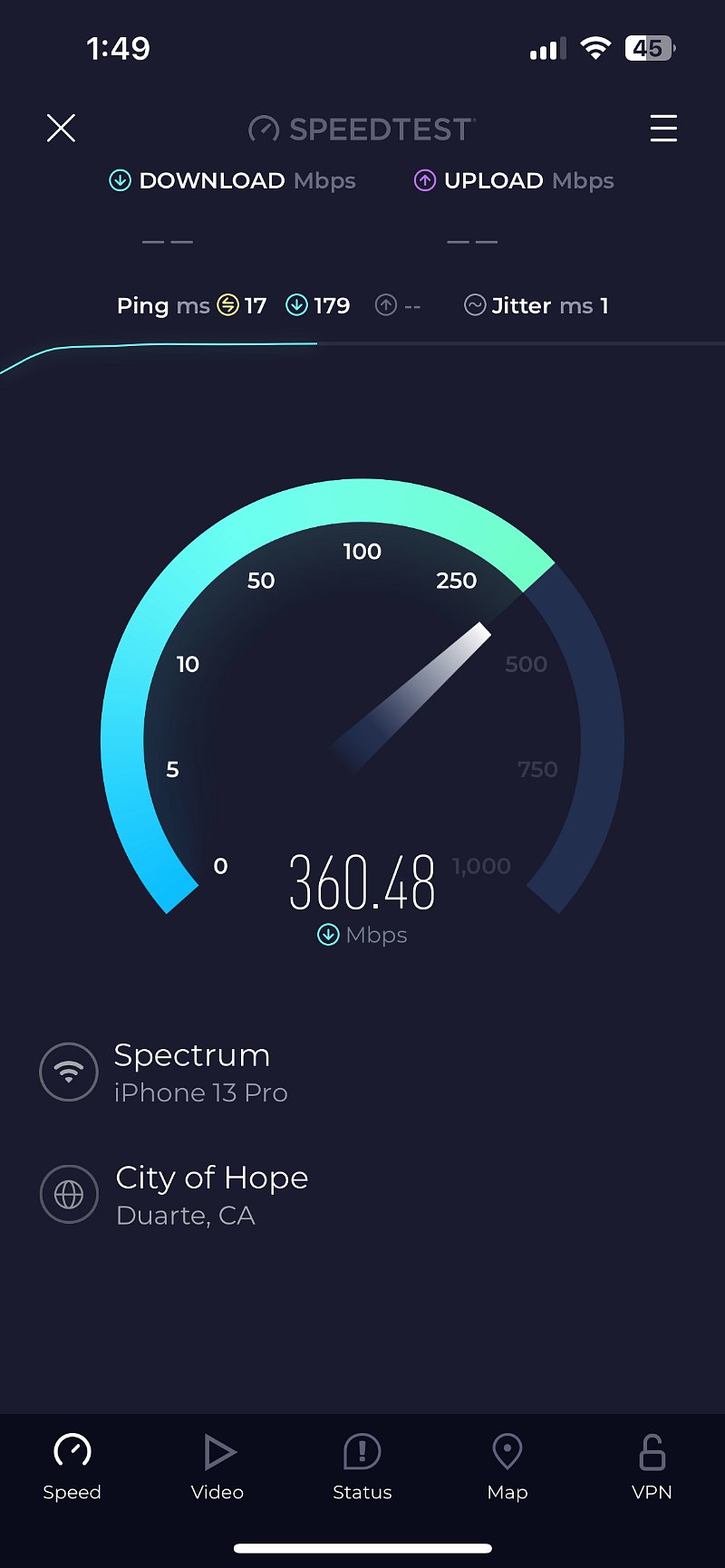 Very Fast Internet!!