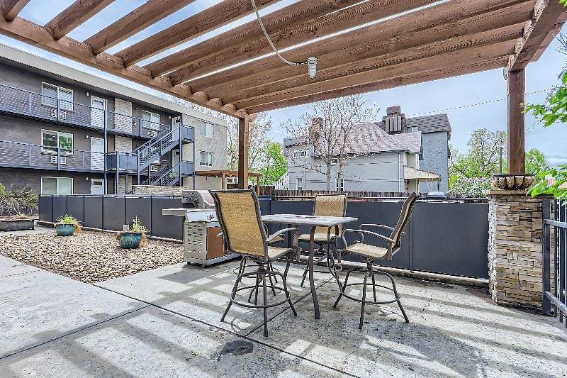 Shared outside patio area