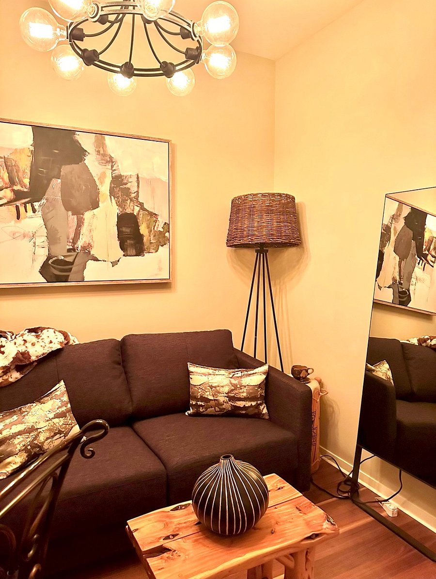 This is a full-size pullout sofa that can be used for guests.