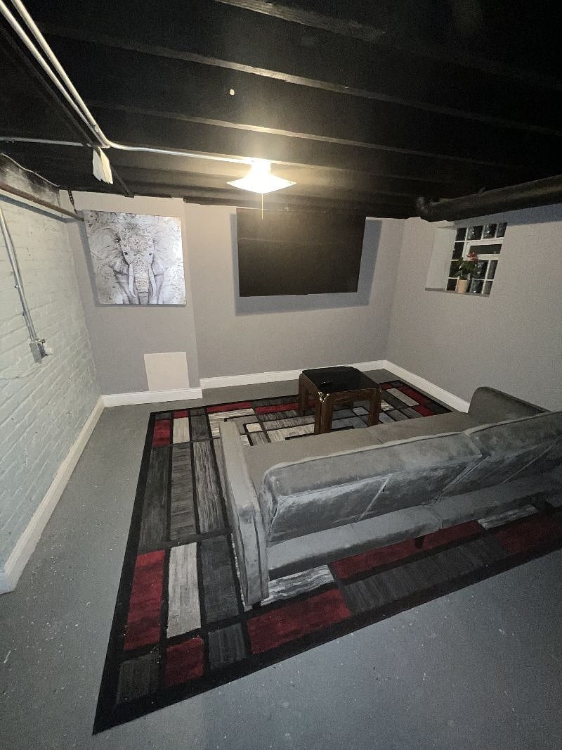 Full View of Lower Level Living Room