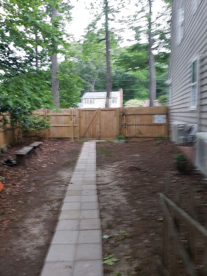 Private entrance along side of house.