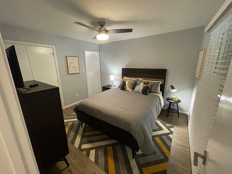 Master bedroom #2 with en-suite laundry and private bathroom. 