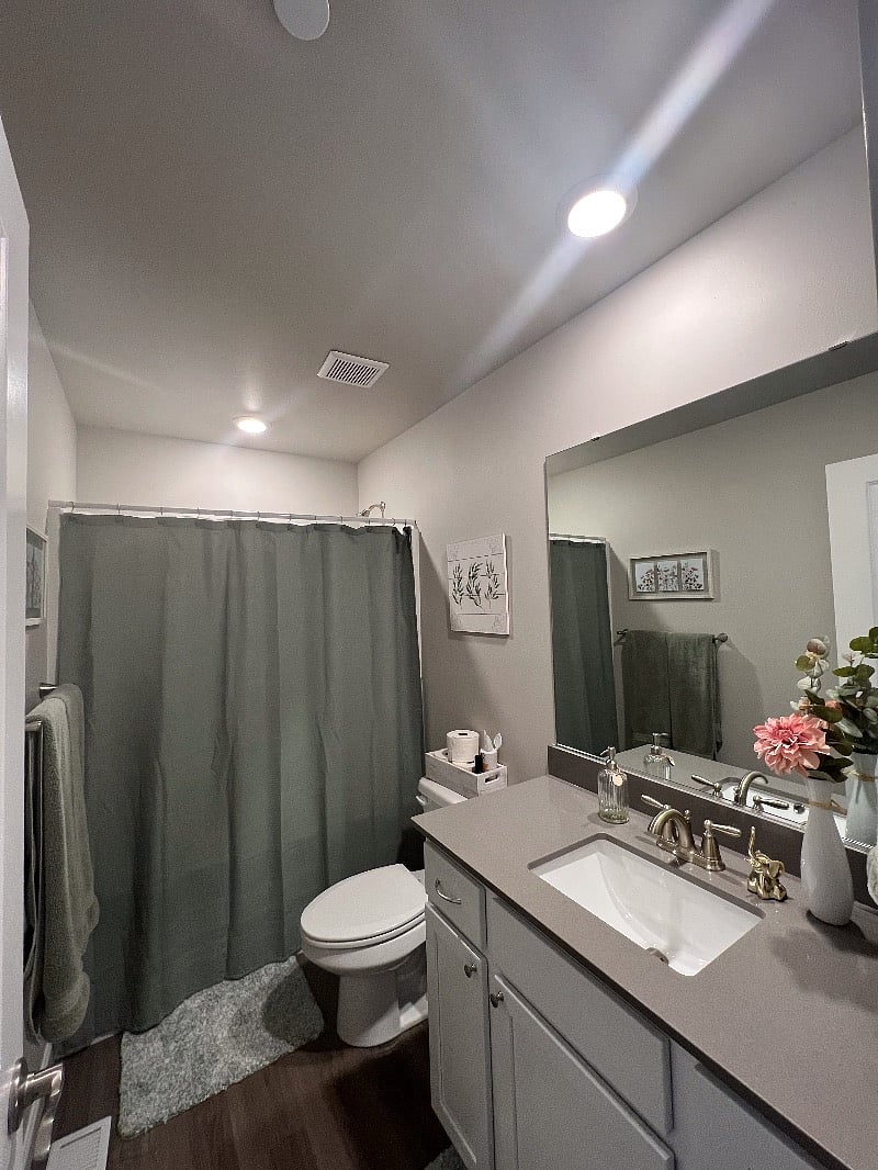Your bathroom, there is also a half bath downstairs.