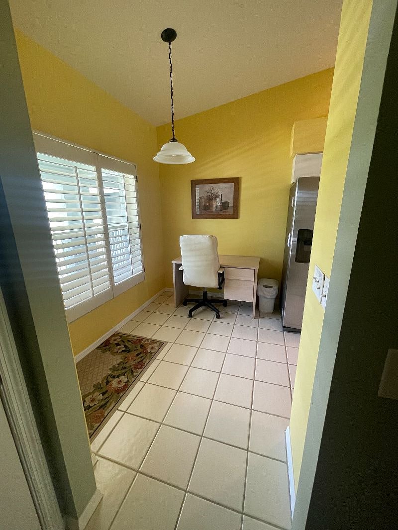 Desk in the kitchen area