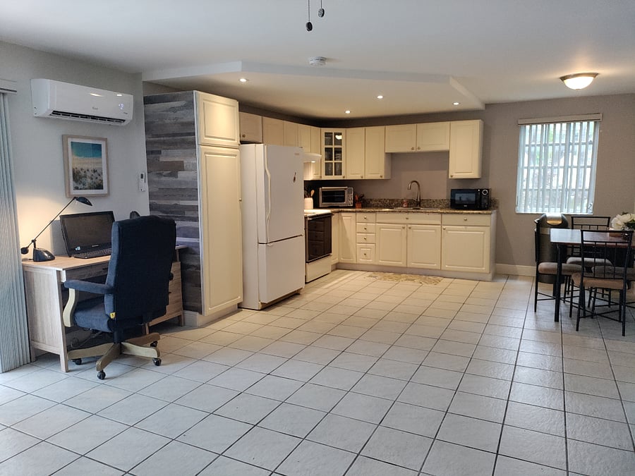 Apt Kitchen and desk