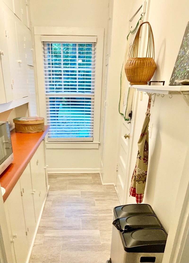 pantry with exit to porch and backyard