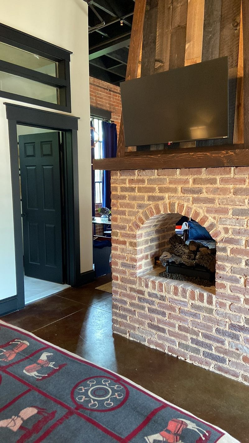 The Brit double sided fireplace.