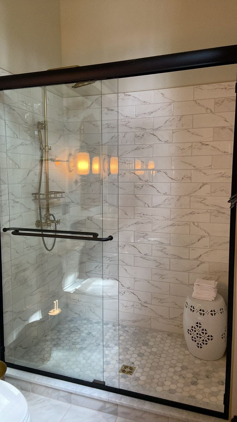 Brit luxury shower.