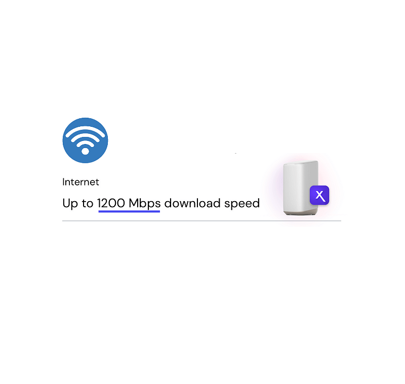 Ultra high-speed internet connection for your work and entertainment.