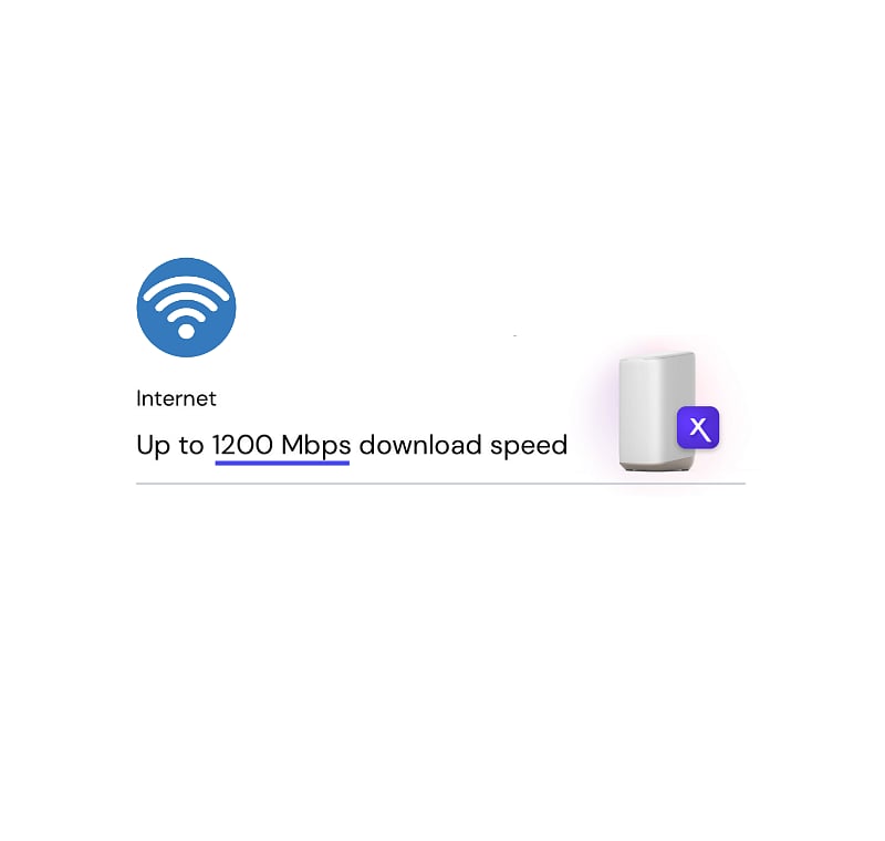 Ultra high-speed internet connection for your work and entertainment.