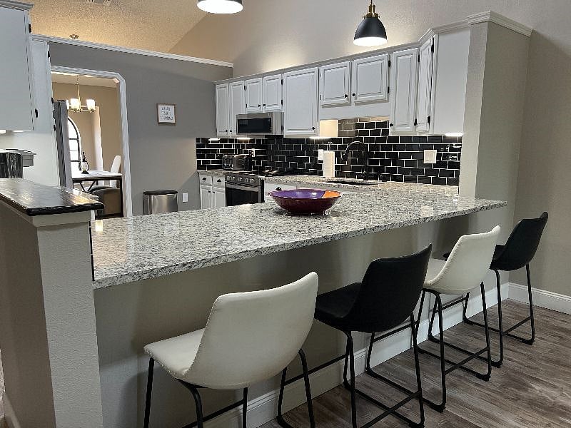 Island/bar seating for four
