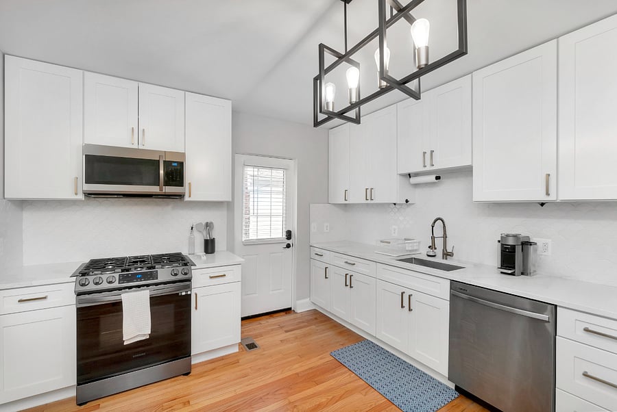 Full kitchen with new appliances, cabinets, cookware, utensils, dishes, etc.