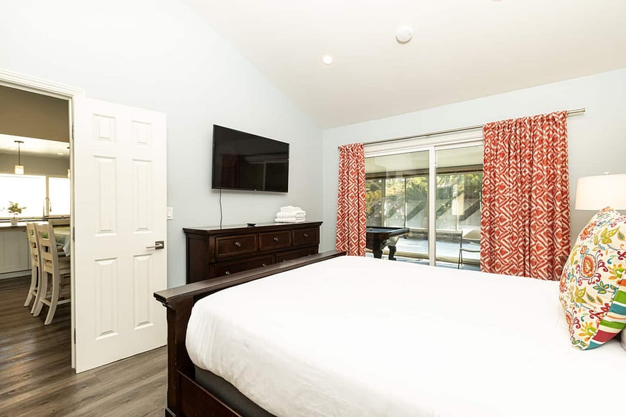 Enjoy the smart TVs in this bedroom as well as the living room.