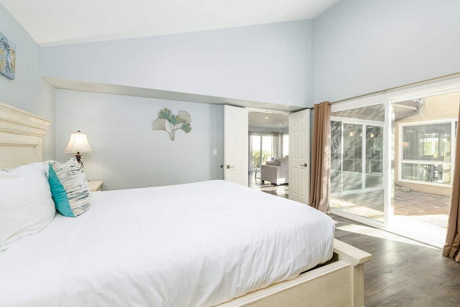 King bed in master bedroom