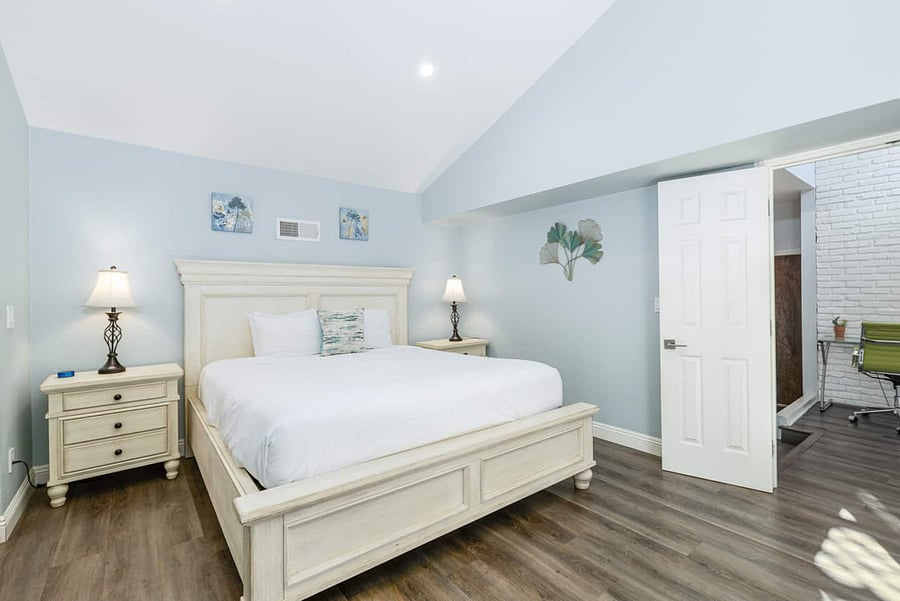 King bed in master bedroom