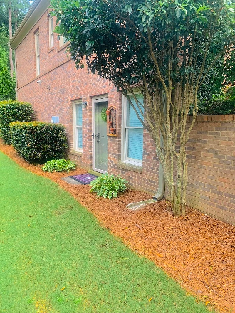 Private side entrance w/security camera and motion light