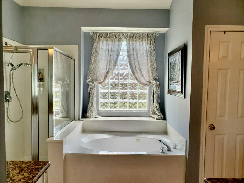 five piece master bathroom