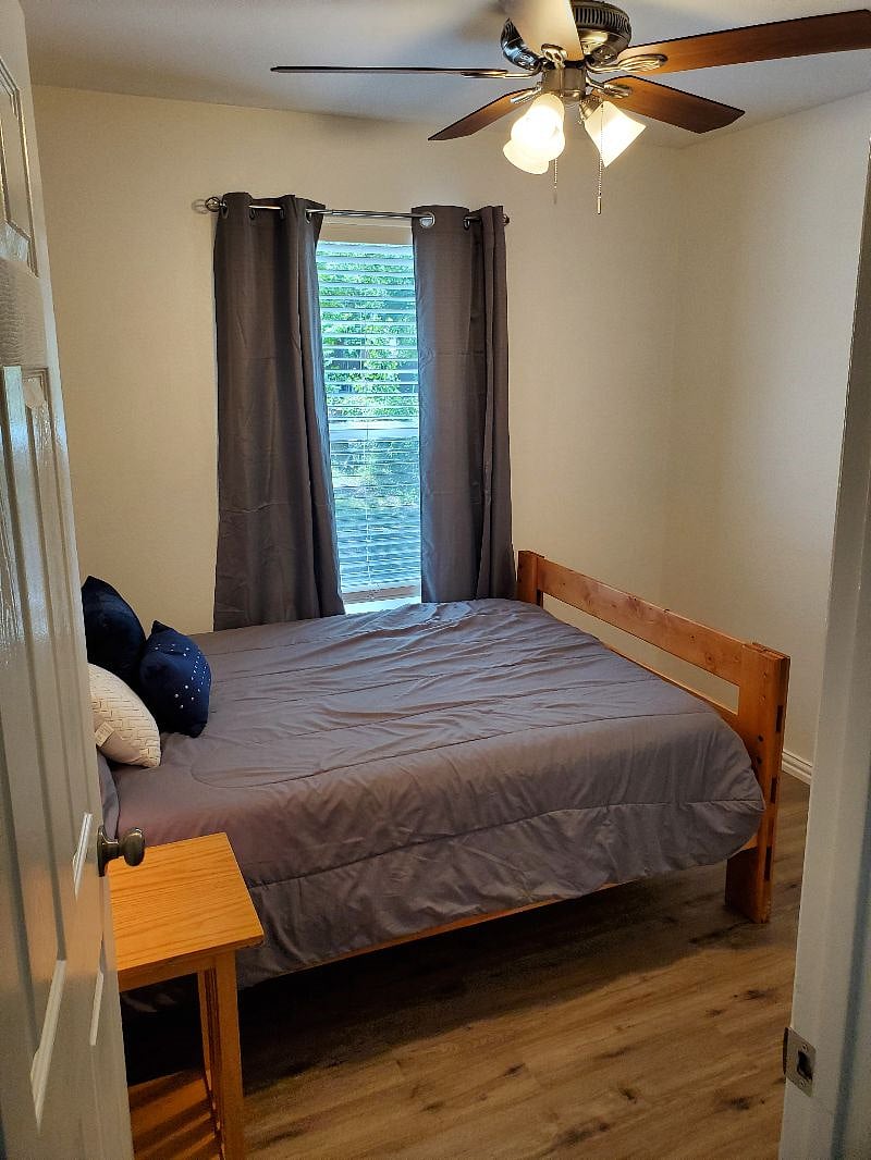 Bedroom two has features a double bed
