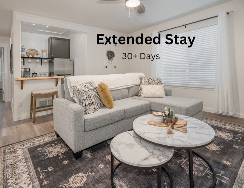 We have you covered with a fully-equipped kitchen, washer, dryer.