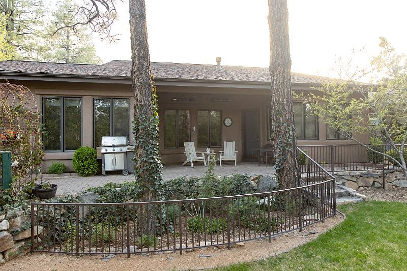 Fenced in back porch