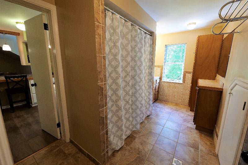 Full bathroom - shower and tub option. Plenty more storage space!