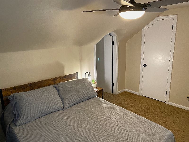 Bedroom with tons of space for clothes... and more!