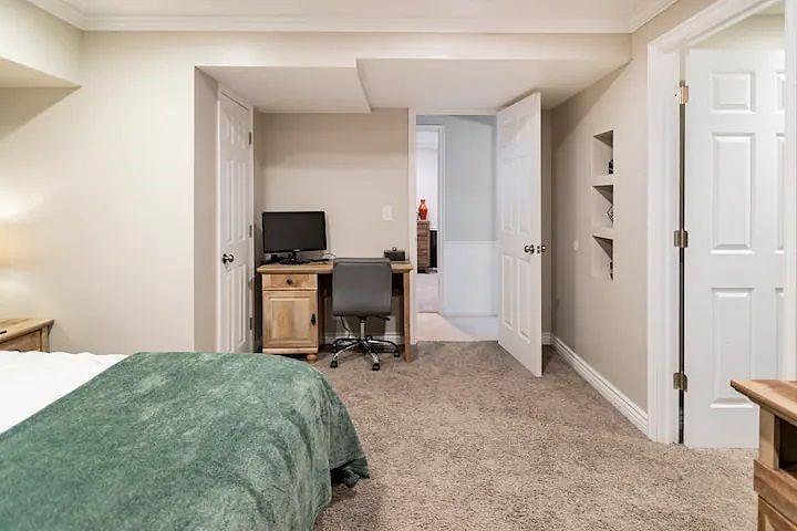 Bedroom 2 with King bed and desk