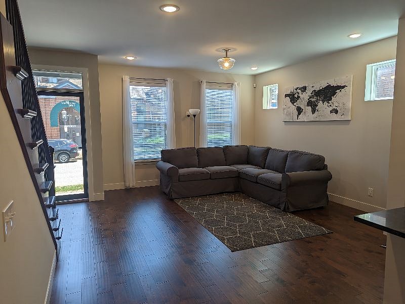 Main living room, looking from kitchen hall
