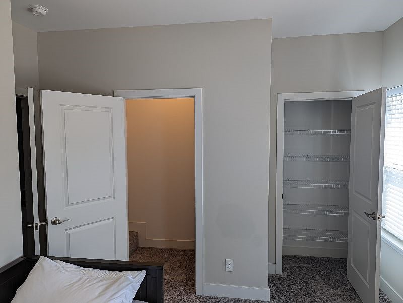East bedroom closets