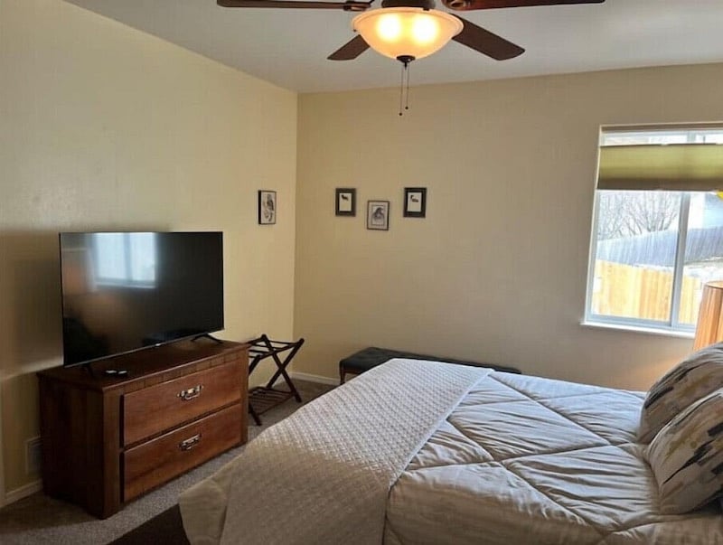 Master Bedroom with queen, walk-in closet and private bathroom