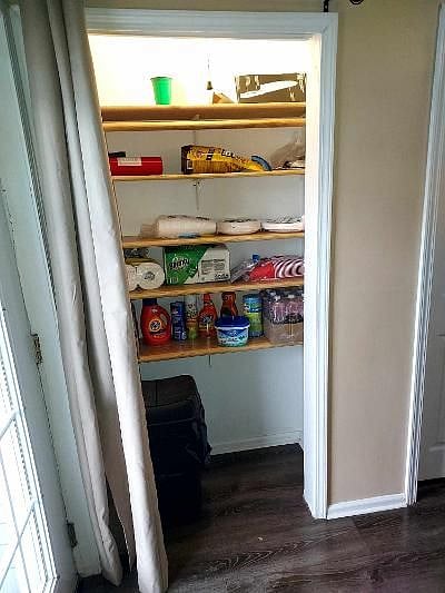 Pantry on east kitchen wall.
