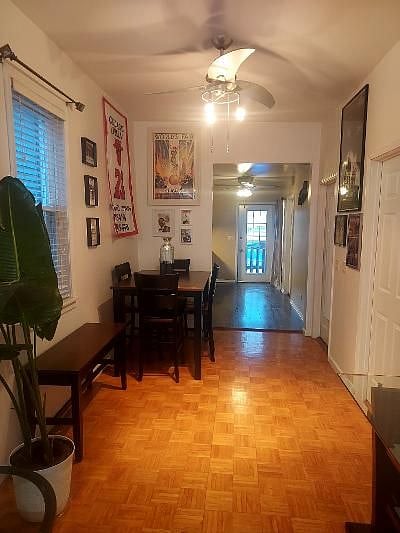 Dining room facing north.