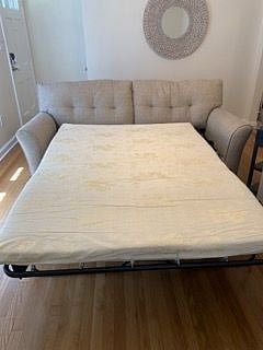 Full size sleeper sofa in living room
