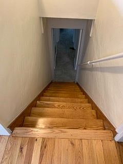 Stairway to upstairs bedroom, bathroom, and office.